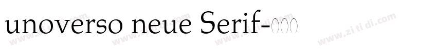 unoverso neue Serif字体转换